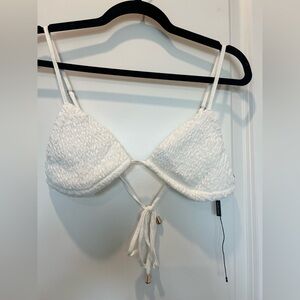 JLUXLABEL White Shores of Gold Bikini Set Small Boho Bridal Swim